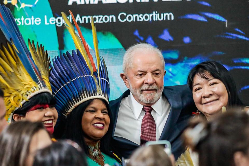 El presidente electo de Brasil, Luis Inácio Lula da Silva participó en el evento de Amazonía Legal en la COP27. Foto: Twitter Sonia Guajajara.