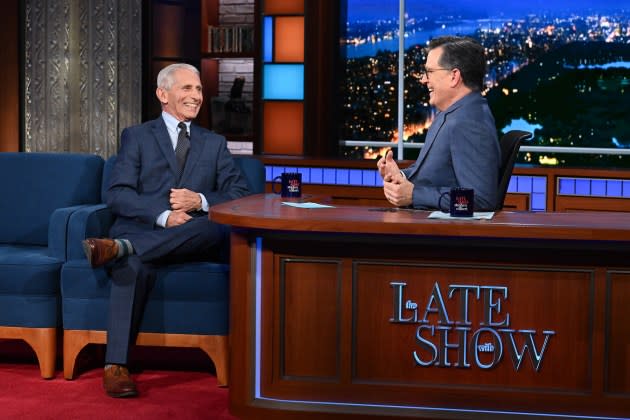 Dr. Anthony Fauci appeared on 'The Late Show with Stephen Colbert' on June 17.  - Credit: Scott Kowalchyk/CBS