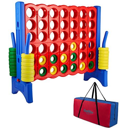 6) Giant 4 in a Row Connect Game + Storage Carry Bag