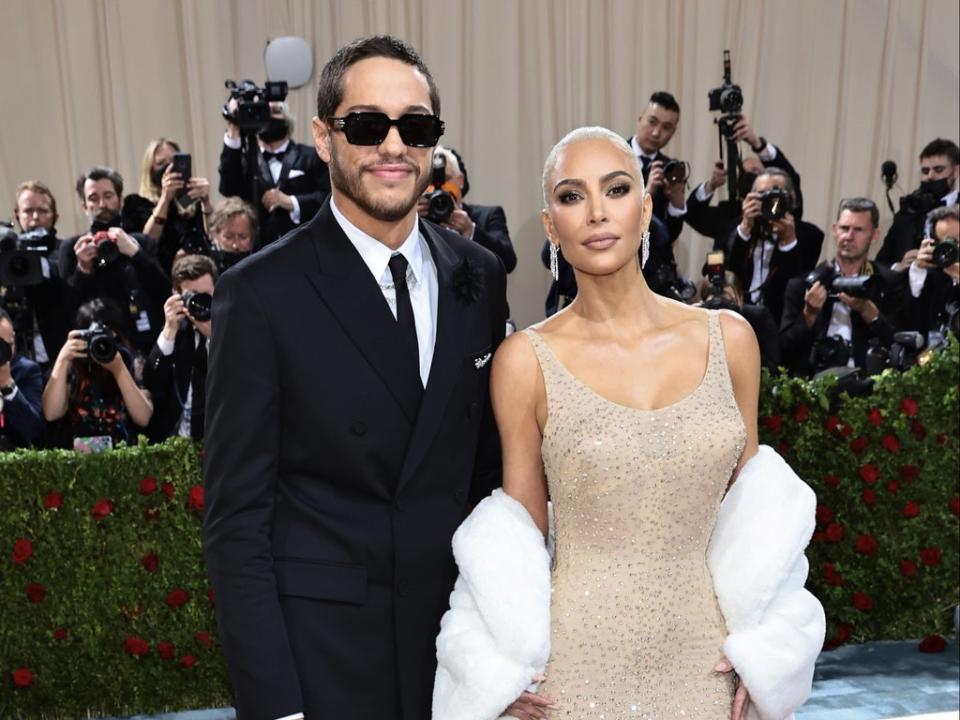 Pete Davidson and Kim Kardashian attended the Met Gala dinner in New York earlier this month (Getty Images)