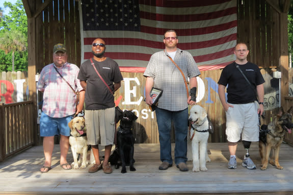 These veterans and their dogs are recent graduates of K9s for Warriors.