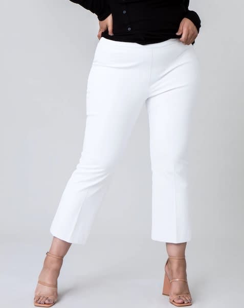 Spanx On-the-Go Wide Leg Pant with Ultimate Opacity Technology Classic  White
