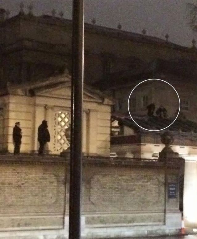 The activists climbed onto he roof of Buckingham Palace. Photo: Facebook/Fathers Justice