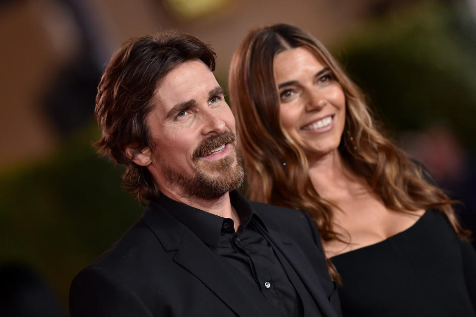 Christian Bale and Sibi Blažić attend the Premiere of Foc's "Ford v Ferrari" at TCL Chinese Theatre in November in Hollywood. (Photo: Axelle/Bauer-Griffin via Getty Images)