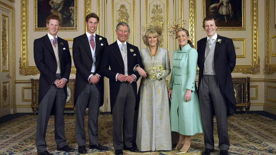 King Charles and Queen Camilla's wedding portrait