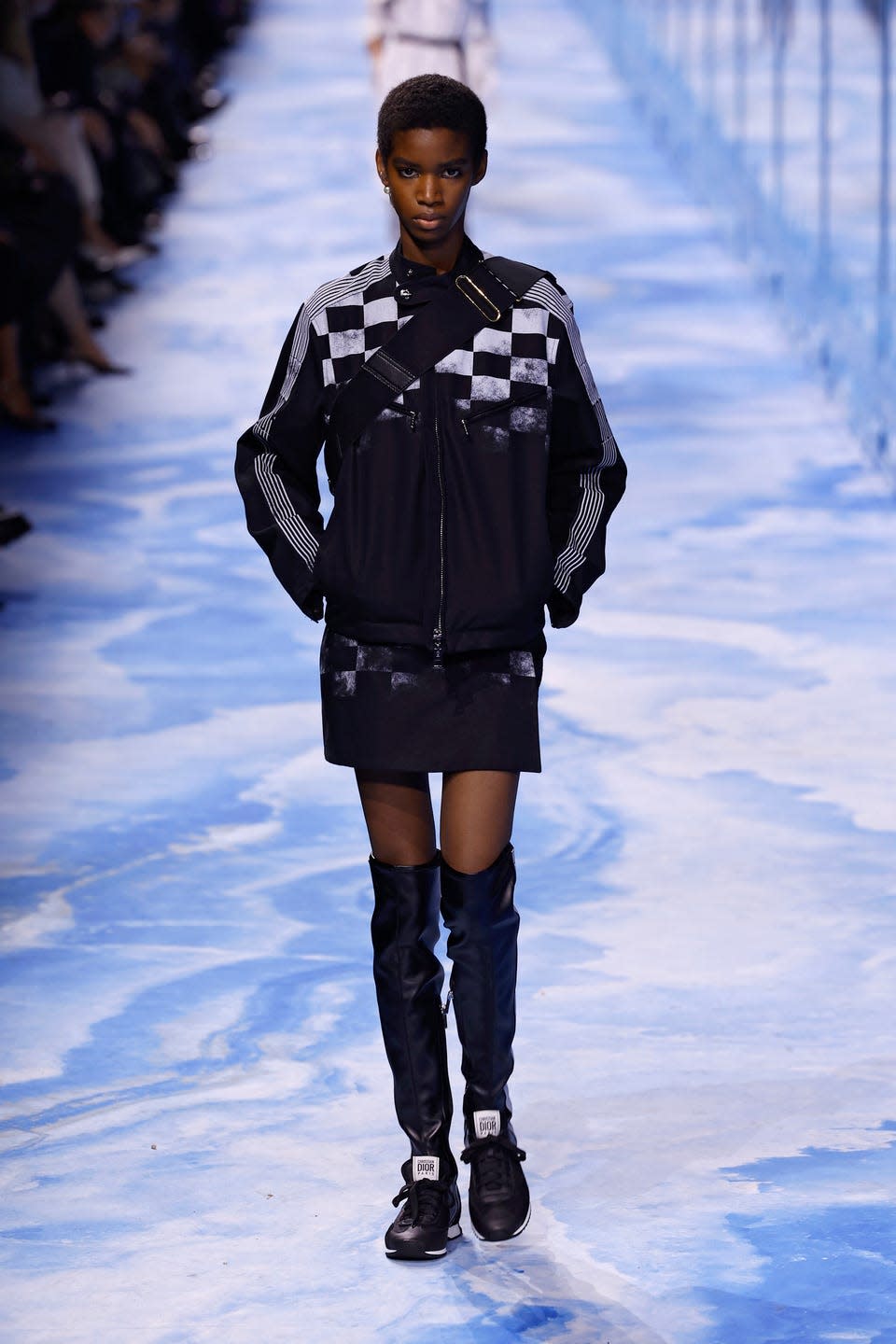 paris, france september 24 editorial use only for non editorial use please seek approval from fashion house a model walks the runway during the christian dior womenswear spring summer 2025 show as part of paris fashion week on september 24, 2024 in paris, france photo by estropgetty images