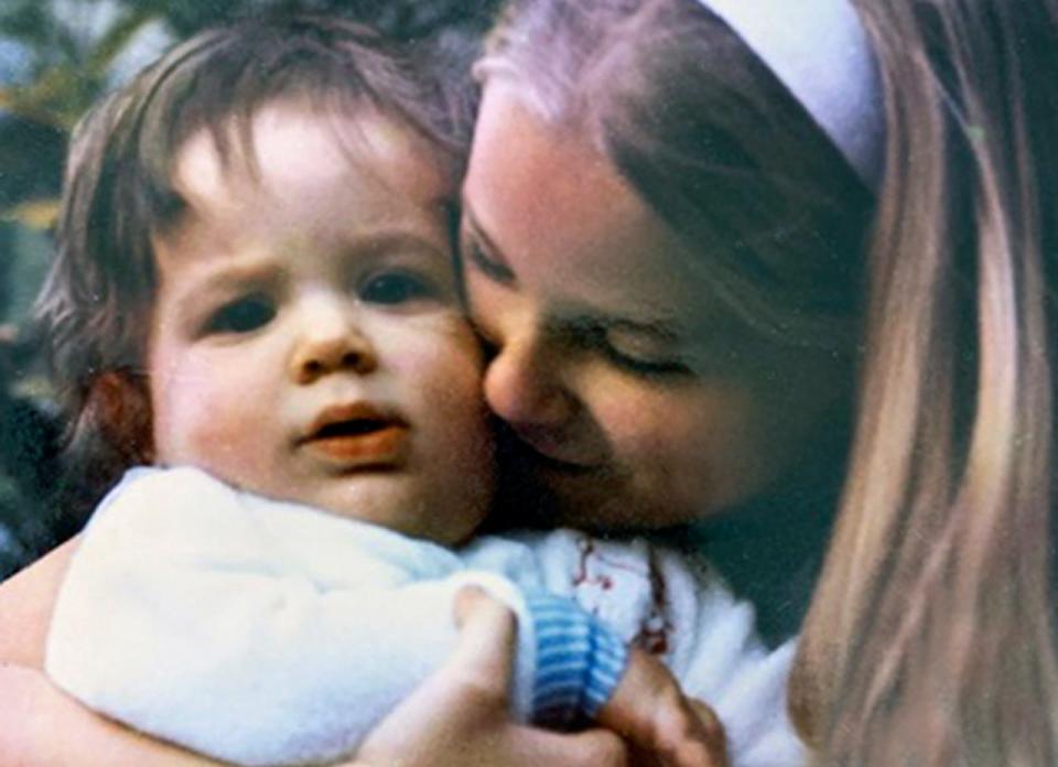 Sean McCowan as a toddler with his sister, Erin Gilmour. 