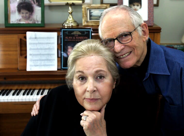 Alan and Marilyn Bergman, legendary song writing and performing couple for 50 yrs. at their home in 2008.