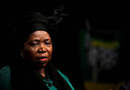 FILE PHOTO: Former African Union chairperson Nkosazana Dlamini-Zuma looks on during the African National Congress 5th National Policy Conference at the Nasrec Expo Centre in Soweto, South Africa, June 30, 2017. REUTERS/Siphiwe Sibeko/File Photo