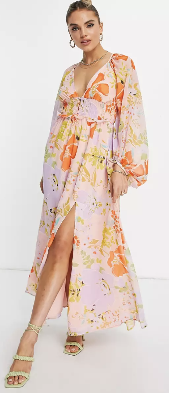 ASOS DESIGN open back maxi dress, $80.00,