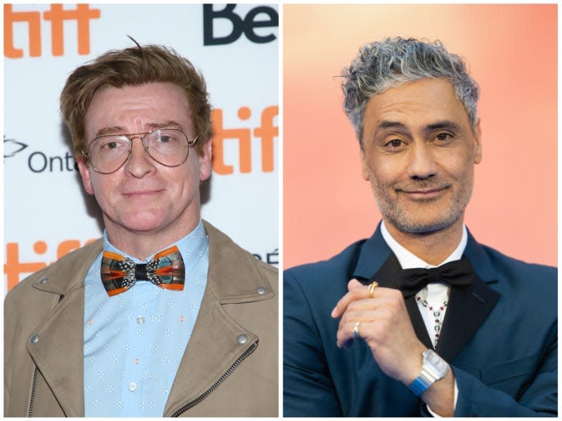 A split image showing Rhys Darby and Taika Waititi.