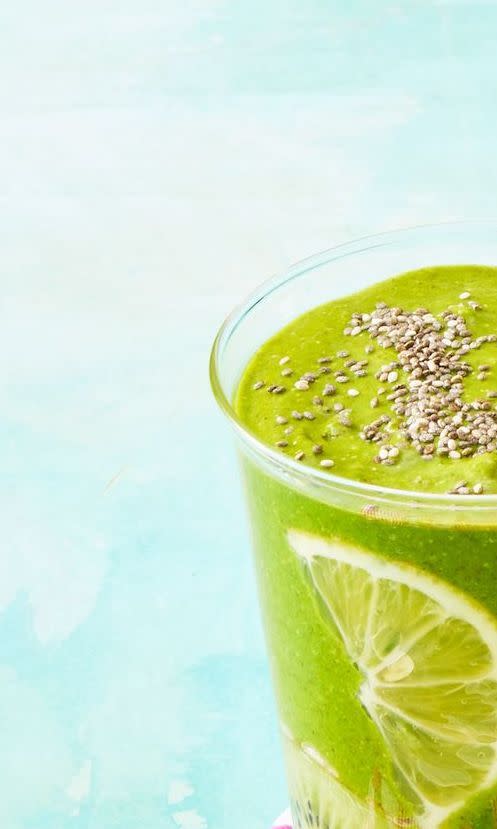 <p>You'll certainly feel like a goddess with this super sweet fruit and veggie combo drink. It's a great for a quick breakfast, or to serve as a drink if your crowd is sick of green beer.</p><p><em><a href="https://www.goodhousekeeping.com/food-recipes/healthy/g4060/healthy-smoothie-recipes" rel="nofollow noopener" target="_blank" data-ylk="slk:Get the recipe for Green Goddess Smoothie »;elm:context_link;itc:0;sec:content-canvas" class="link ">Get the recipe for Green Goddess Smoothie »</a></em></p>