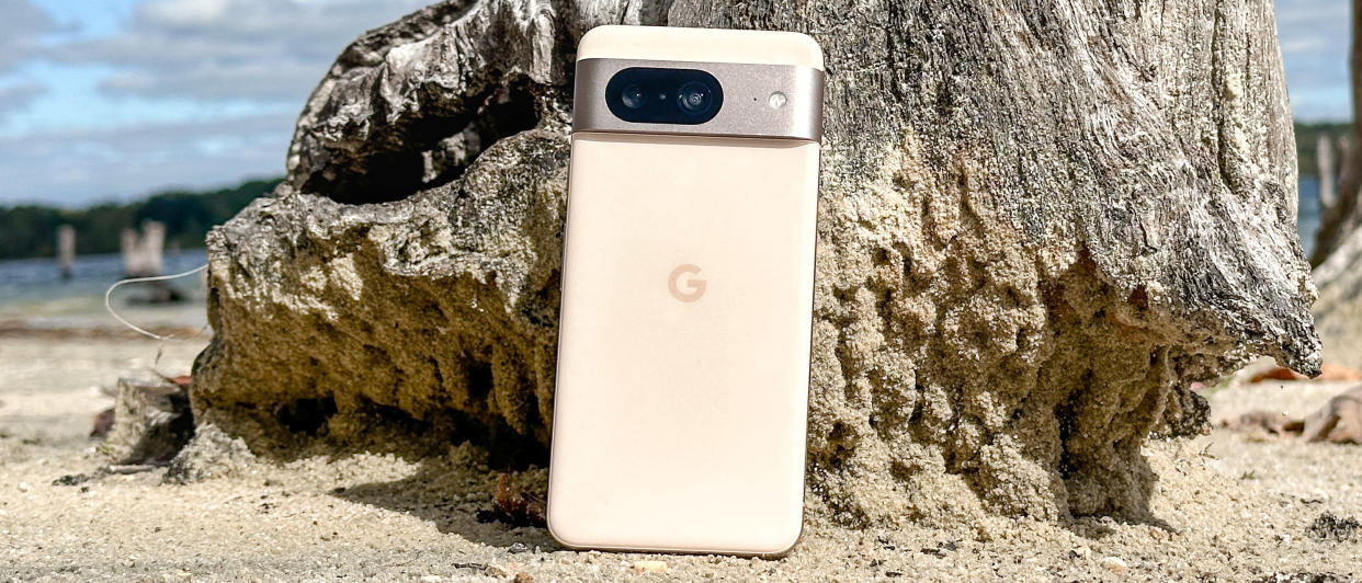  Google Pixel 8 shown in hand. 