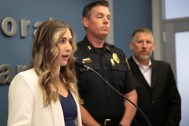 <p>Ricardo Rolon / USA Today Network</p> Lisa Greenberg, of the Cape Coral Police Department, at a press conference March 20.