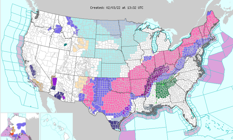 Winter Storm Landon to hit states across midwest and south (National Weather Service)