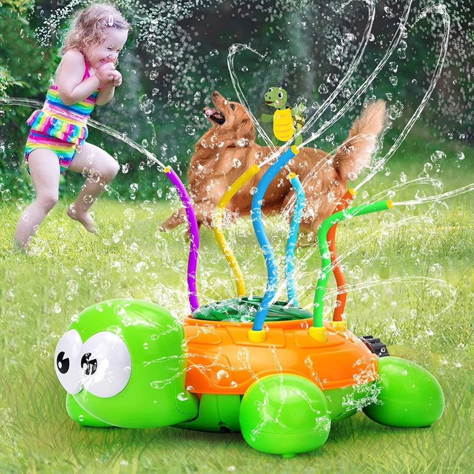 sprinklers, inflatable pools