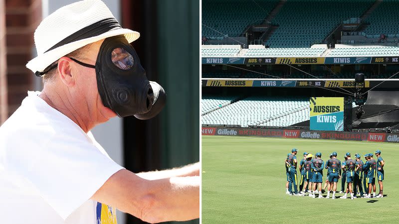 Seen here, Australia's cricket match against New Zealand that was played behind closed doors at the SCG.