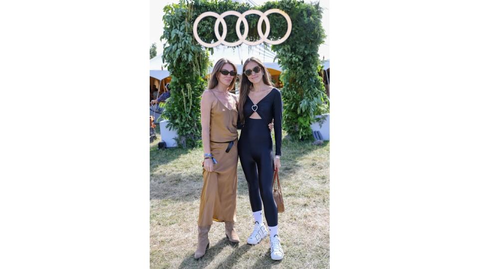 Yasmin Salmon and Natalie Salmon attend Wilderness presented by Audi at Cornbury Park on August 3, 2024 in Charlbury, Oxfordshire. (Photo by Dave Benett/Getty Images for Audi)