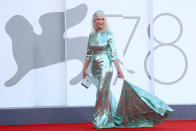 <p>Mirren absolutely wowed at the 78th Venice International Film Festival in this stunning Dolce & Gabbana chrome silver gown. And, you guessed, she’s got a matching headband too!</p>