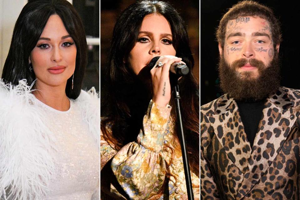 <p>Katherine Bomboy/NBC (3)</p> Kacey Musgraves, Lana Del Rey and Post Malone at 