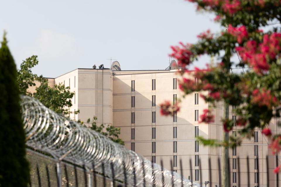 Fulton County Jail ahead of former President Donald Trump's surrender on August 24, 2023 in Atlanta, Georgia (Getty Images)