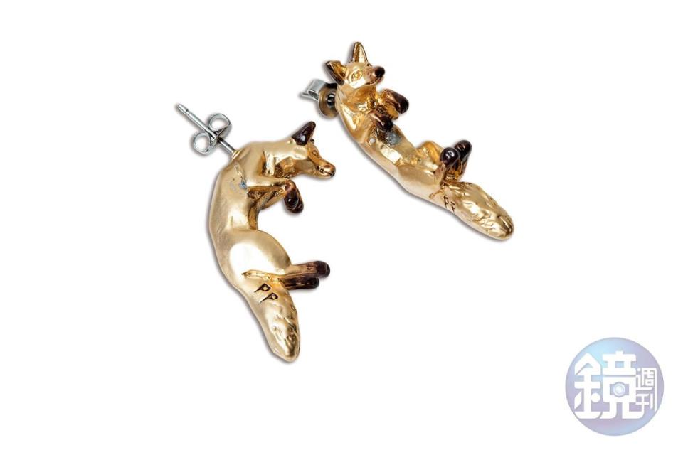 香港小店買的小狐狸造型耳環。約NT$1,600