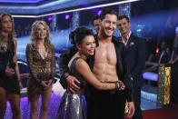 <p>Parrish and Chmerkovskiy fueled relationship rumors throughout season 19 with their flirty banter and close friendship outside of the ballroom. By the finale, the gossip died down and no relationship was ever confirmed. </p>