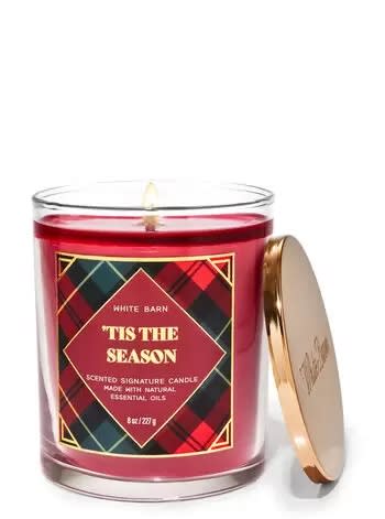 tis the season bath and body works candle