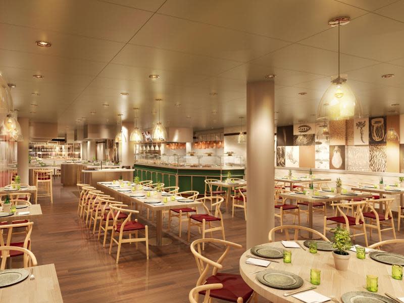 Das «Culinary Arts Center» auf der «Koningsdam» ist tagsüber Show-Küche und abends Restaurant. Foto: Holland America Line