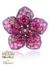 <b>Mulan </b><br><br>The fighting spirit of Mulan is incorporated into this brooch through the vibrant rubellite centre piece. Princess Mulan is perfectly represented in this statement piece through an array of vivid hues including violent, cerise and light pink.