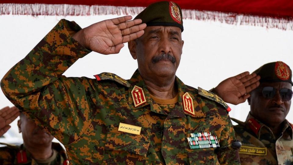 Gen Abdel Fattah al-Burhan in Port Sudan, 27 Aug 23