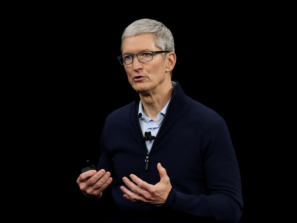Apple CEO Tim Cook at the annual Allen and Co. conference in 2013.