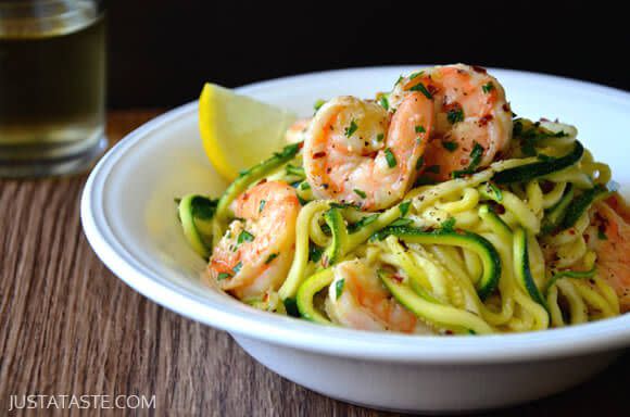 <p>All the noodles you love, none of the carbs.</p><p>Get the recipe from <a rel="nofollow noopener" href="http://www.justataste.com/skinny-shrimp-scampi-zucchini-noodles-recipe/" target="_blank" data-ylk="slk:Just a Taste;elm:context_link;itc:0;sec:content-canvas" class="link ">Just a Taste</a>.</p>