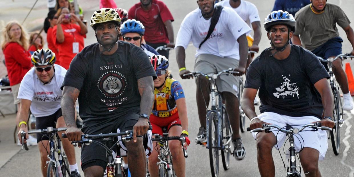 LeBron James bicycle