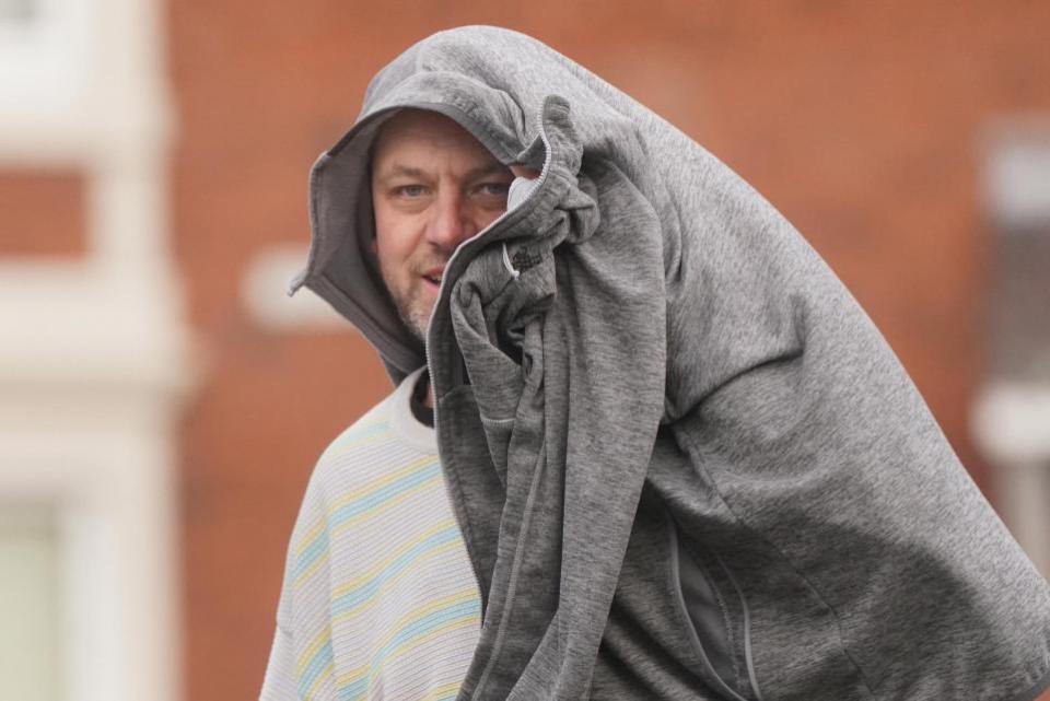 The Northern Echo: James Edward Jeffrey, 41, arrives at North Tyneside Magistrates Court.