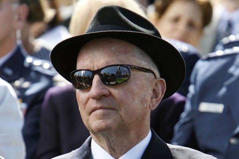 H. Ross Perot attends the dedication ceremony for the new U.S. Air Force Memorial October 14, 2006, in Arlington, Va. On August 17, 1996, the Reform Party nominated Texas businessman Ross Perot for president. File Photo by Chip Somodevilla/UPI