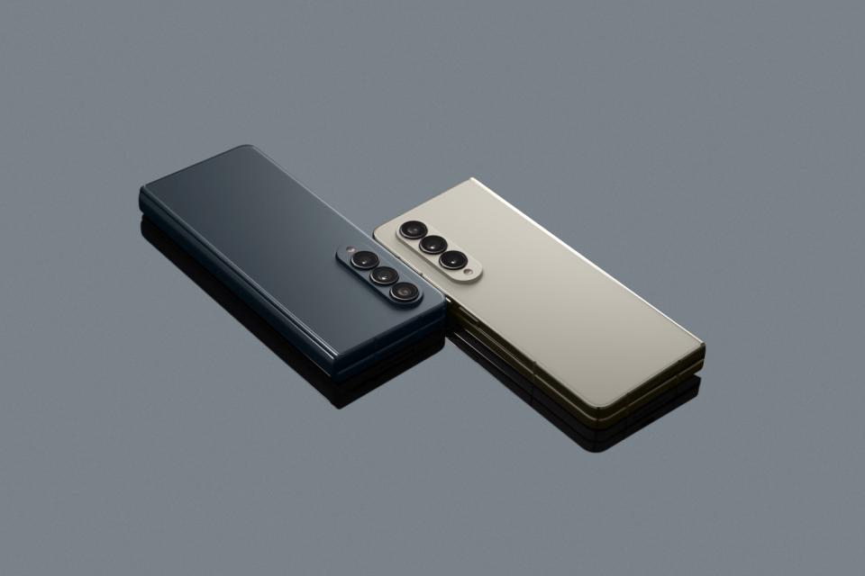 Samsung Galaxy Z Fold 4 rendered image.