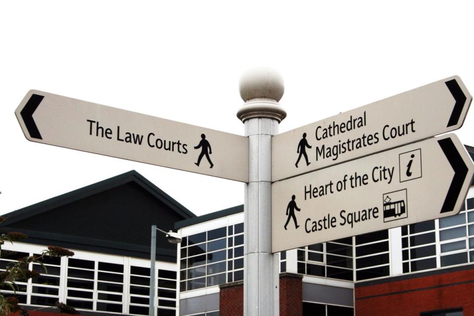 A general view of signs for the court houses in Sheffield (Dave Higgens/PA) (PA Archive)