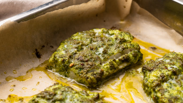 herb marinated cod