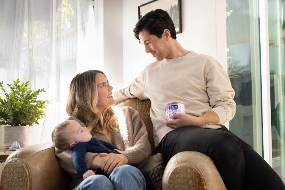 After experiencing breastfeeding struggles with first-born son Max, the Pecks went straight to Enfamil formula when baby Shai was born. (Photo: Robijn Fischer; courtesy of Enfamil)