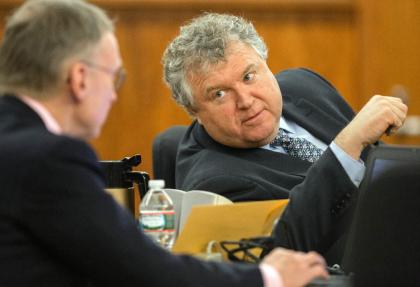 Michael Fee, right, will likely give the closing statement in Aaron Hernandez's defense. (AP)