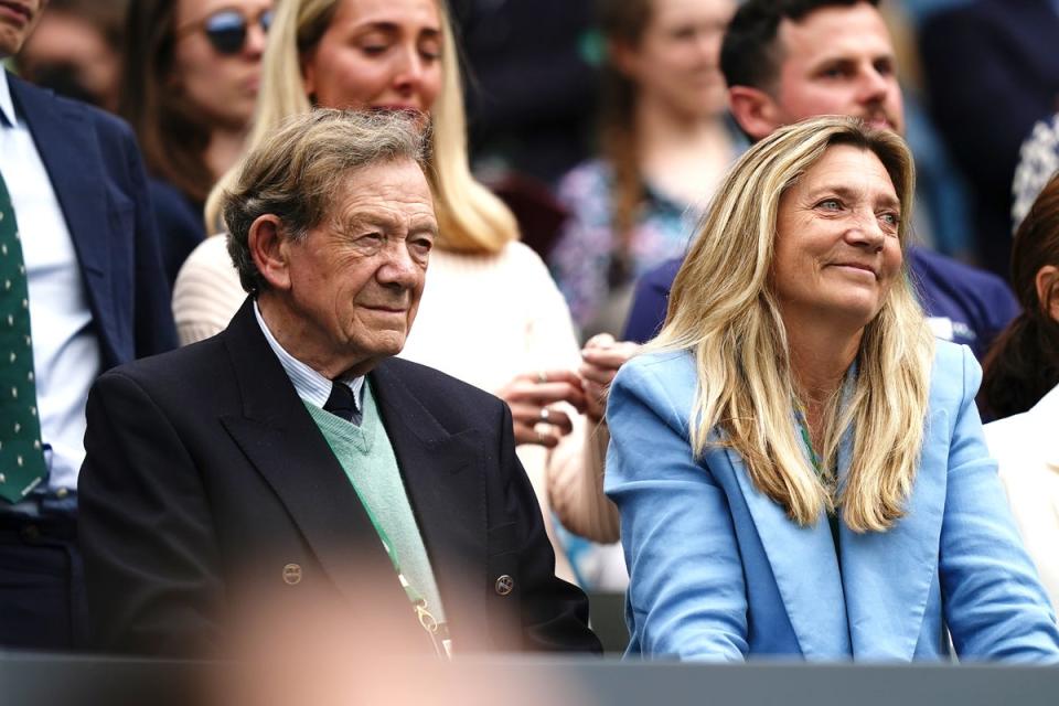 Sue Boulter (right), beaming after her daughter Katie Boulter’s win on day four of Wimbledon (Aaron Chown/PA) (PA Wire)