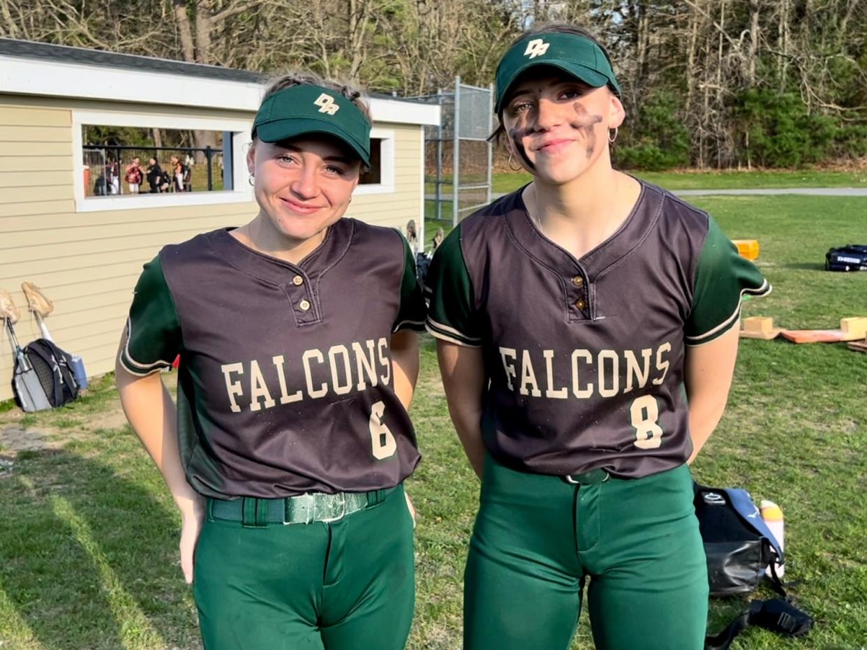 Dighton-Rehoboth senior outfielder Caleigh Cloonan (left) and sophomore infielder Cam Cloonan.