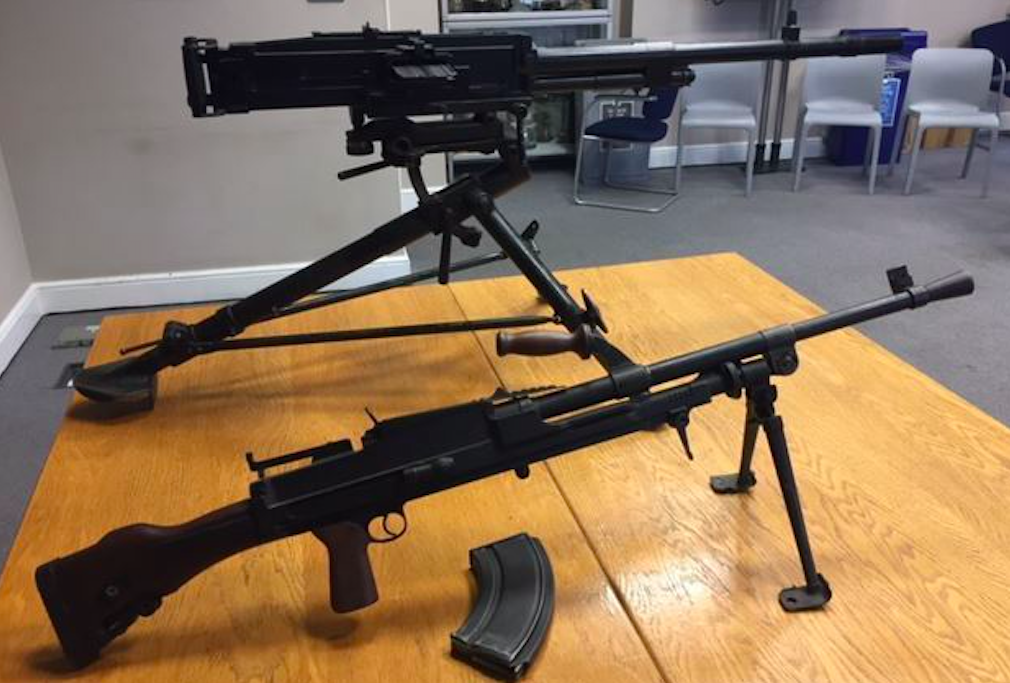 <em>The two deactivated machine guns were among 140 firearms handed in to police (PA)</em>