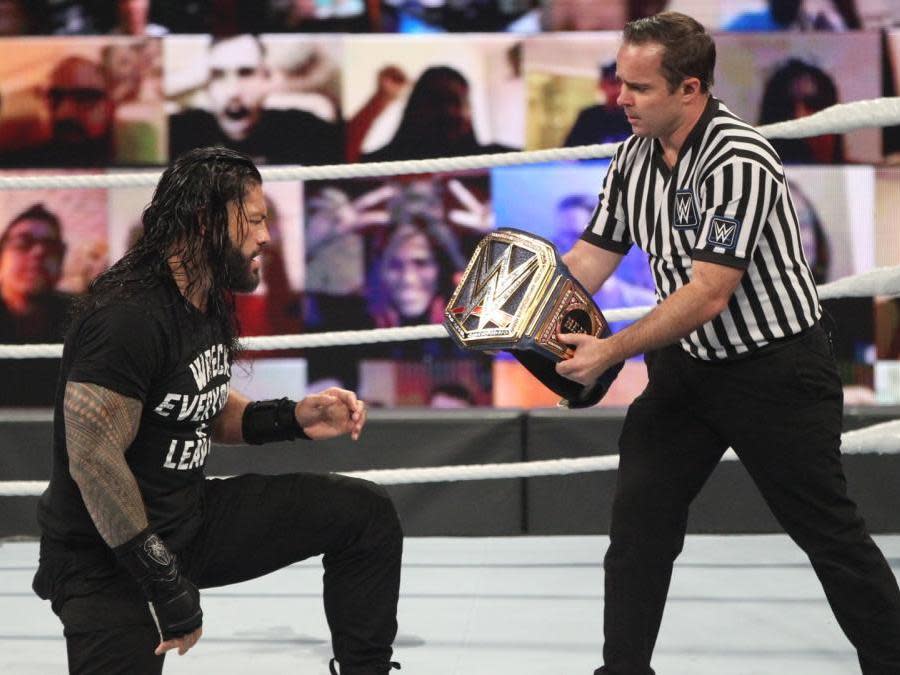 Roman Reigns wins the belt: Getty