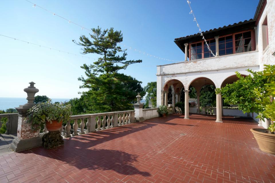 The patio area overlooking Lake Michigan at the Villa Terrace museum at 2220 N. Terrace Ave. in Milwaukee on Thursday, Sept. 8, 2022.