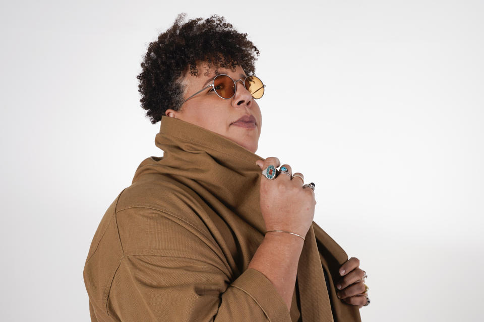 Brittany Howard poses for a portrait in Nashville, Tenn., on Saturday, Jan. 6, 2024, to promote her second solo album "What Now." (AP Photo/George Walker IV)