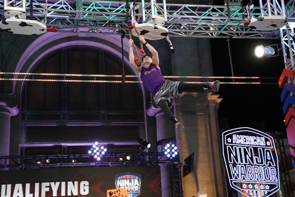 Jonathan Godbout of Sterling competes in the "Qualifiers 6” episode of "American Ninja Warrior."