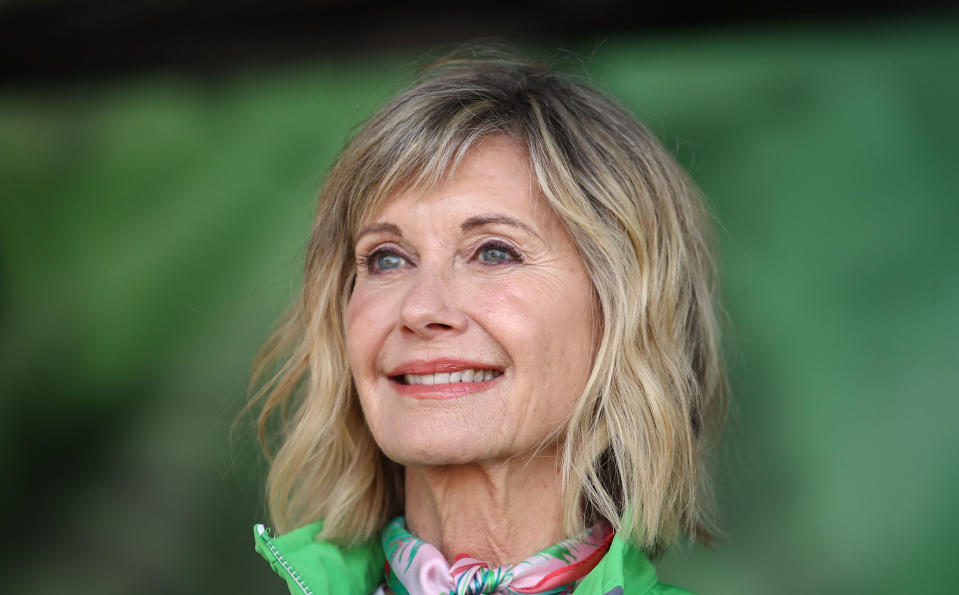 ÂMELBOURNE, AUSTRALIA - SEPTEMBER 16:  Olivia Newton-John during the annual Wellness Walk and Research Runon September 16, 2018 in Melbourne, Australia. The annual event, now in it's sixth year, raises vital funds to support cancer research and wellness programs at the Olivia Newton-John Cancer Wellness and Research Centre in Victoria.  (Photo by Scott Barbour/Getty Images)