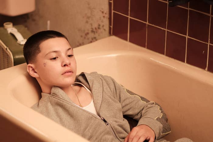 Ashtray lies in a tub in a scene from Euphoria